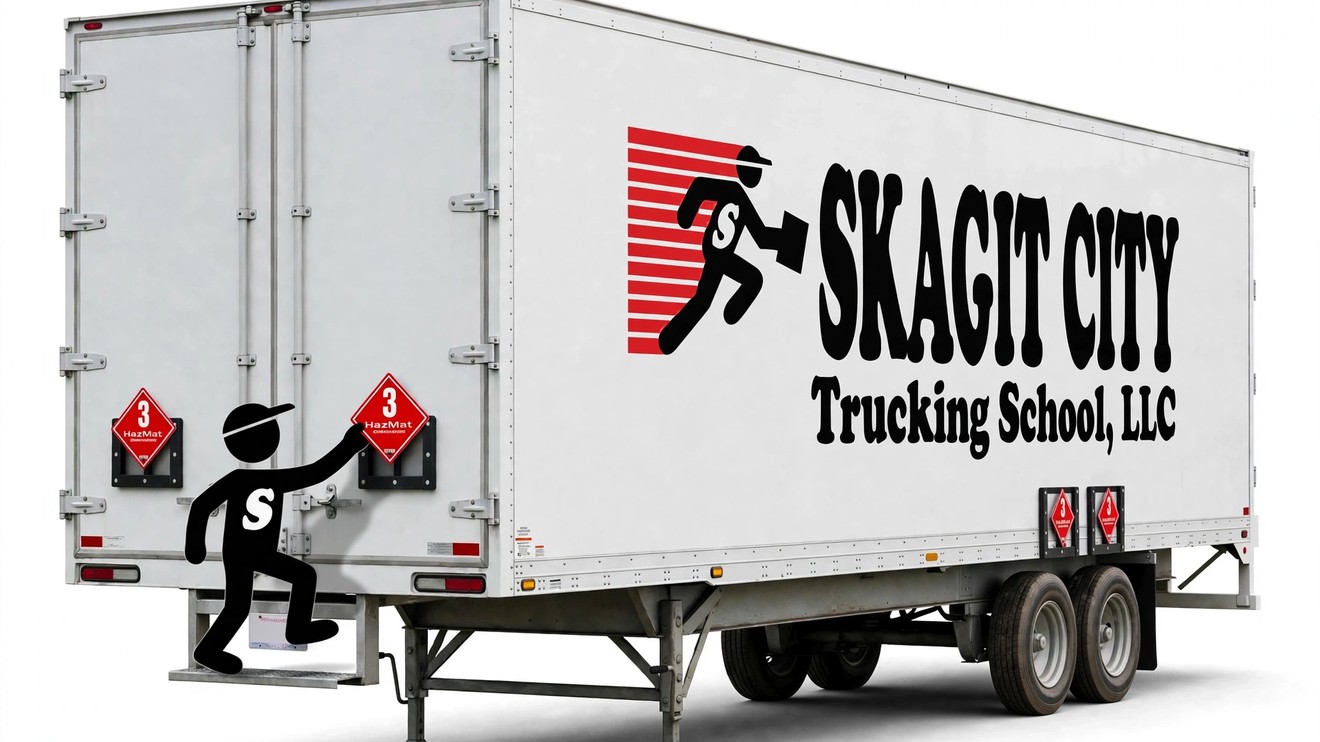 HazMat Endorsement training trailer — Skagit City Trucking School