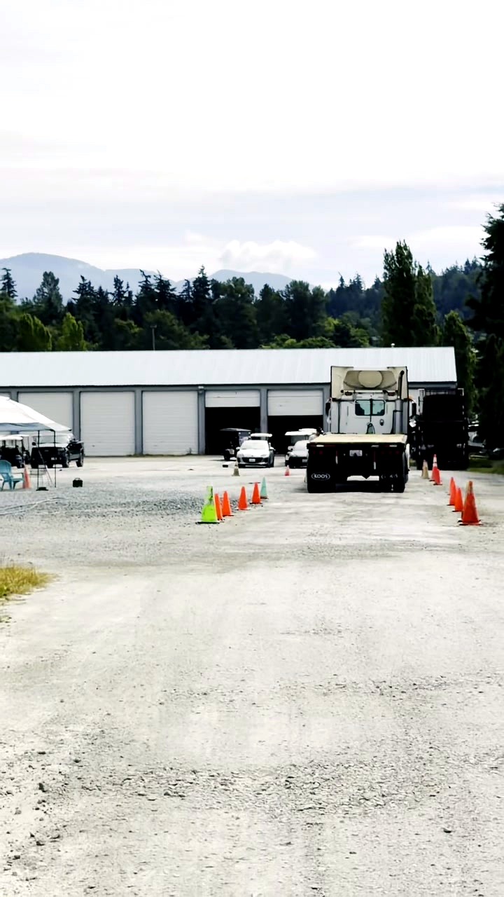 CDL refresher training cone lane — Skagit City Trucking School